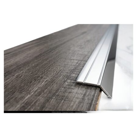 12mm Ramp Self‑Adhesive Chrome Effect Door Threshold Peel & Stick • 900mm Length