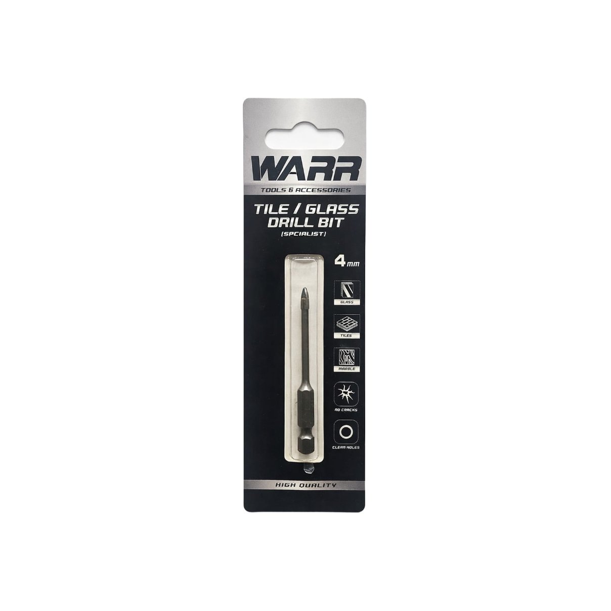4mm TILE AND GLASS DRILL BIT (CROSS TIP)