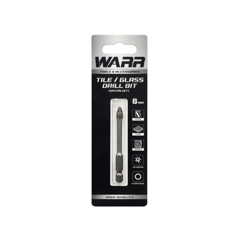 6mm TILE AND GLASS DRILL BIT (CROSS TIP)