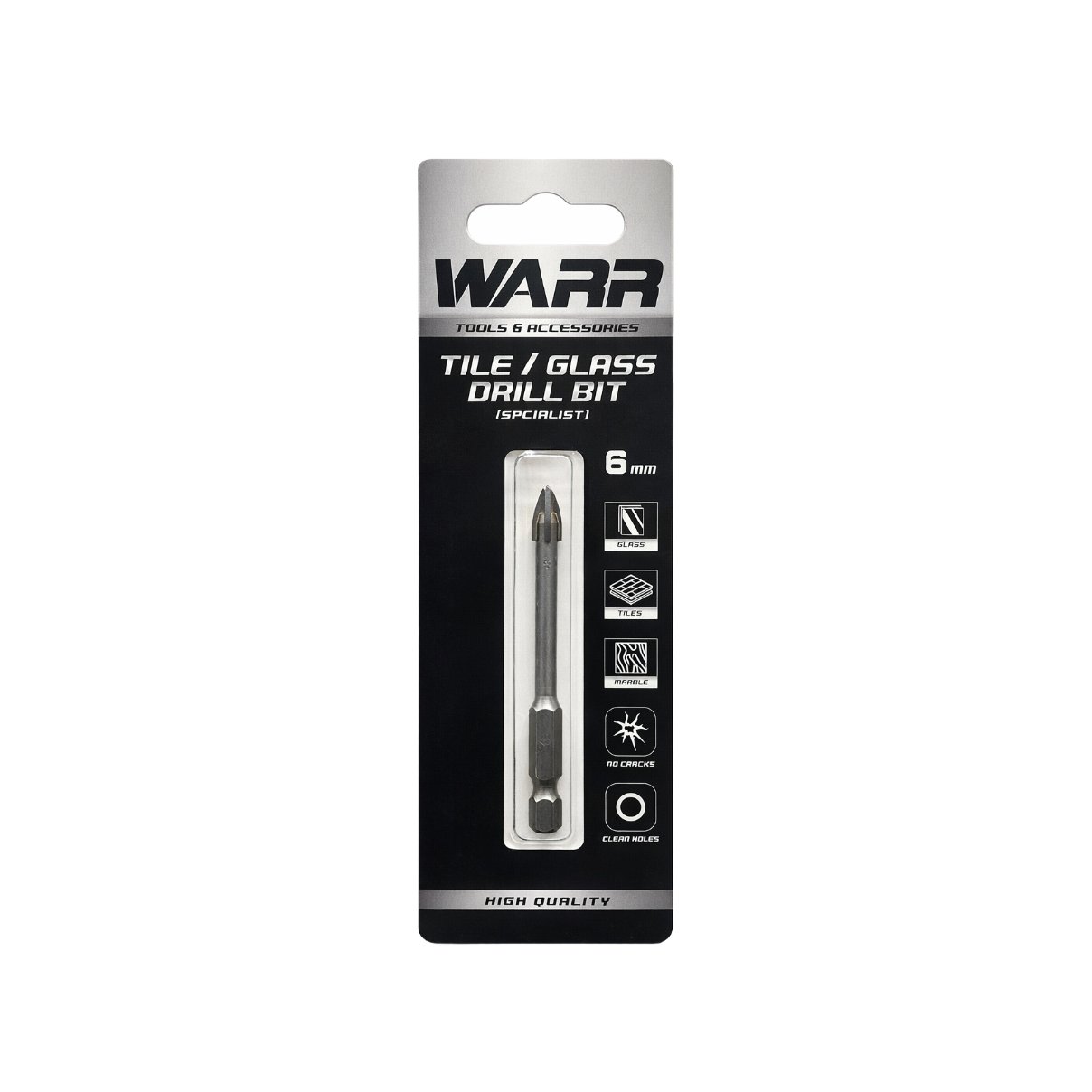 6mm TILE AND GLASS DRILL BIT (CROSS TIP)