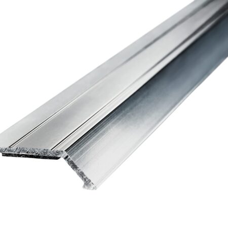 8mm Ramp Self‑Adhesive Chrome Effect Door Threshold Peel & Stick 900mm Length