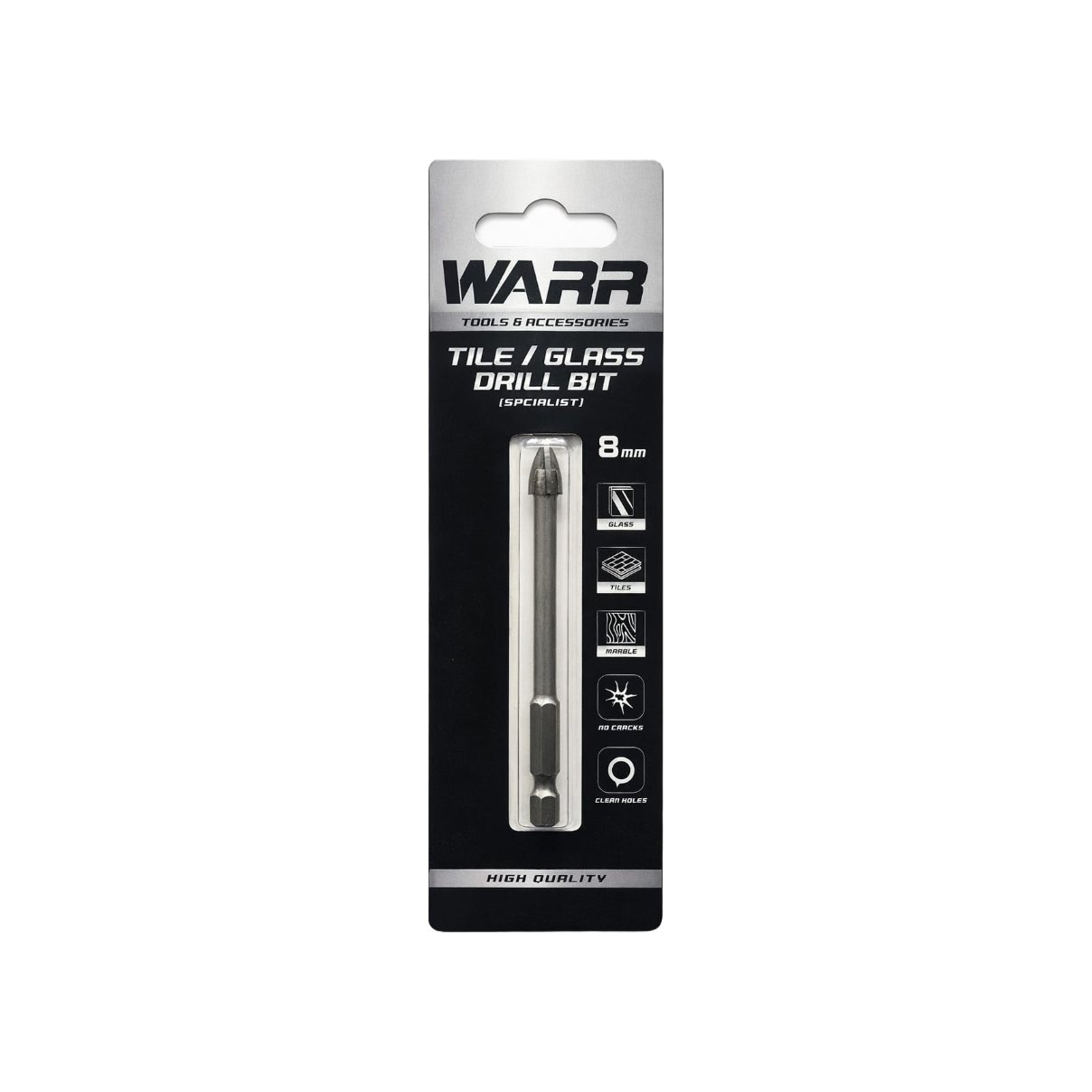 8mm TILE AND GLASS DRILL BIT (CROSS TIP)