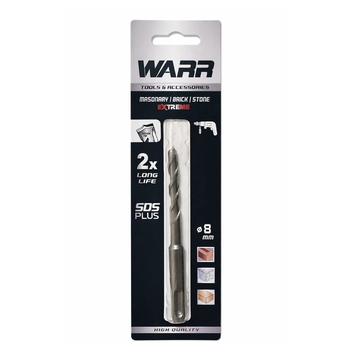 8mm x 120mm SDS Plus Drill Bit